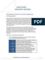 Case Study Competency Matrix: Instructions On How To Use The Competency Scoring Matrix