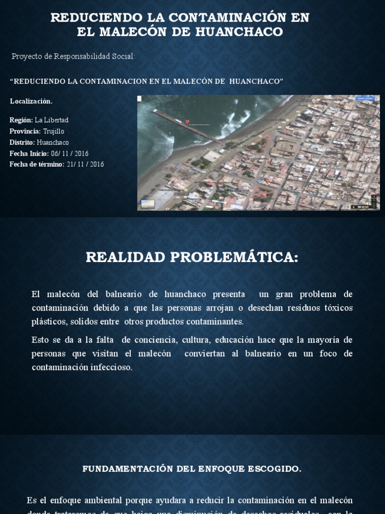 Reduciendo La Contaminación en El Malecón de Huanchaco | PDF