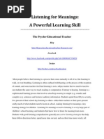 Download Listening for Meanings A Powerful Learning Skill by The Psycho-Educational Teacher SN54270719 doc pdf