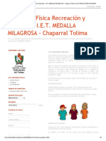 Educación Física Recreación y Deportes - I.E.T. MEDALLA MILAGROSA - Chaparral Tolima - LAS FORMACIONES GRUPALES