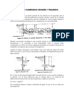 Orificios Sumergidos Grandes y Pequeños