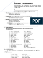 Homônimos e parônimos: significados semelhantes e diferentes