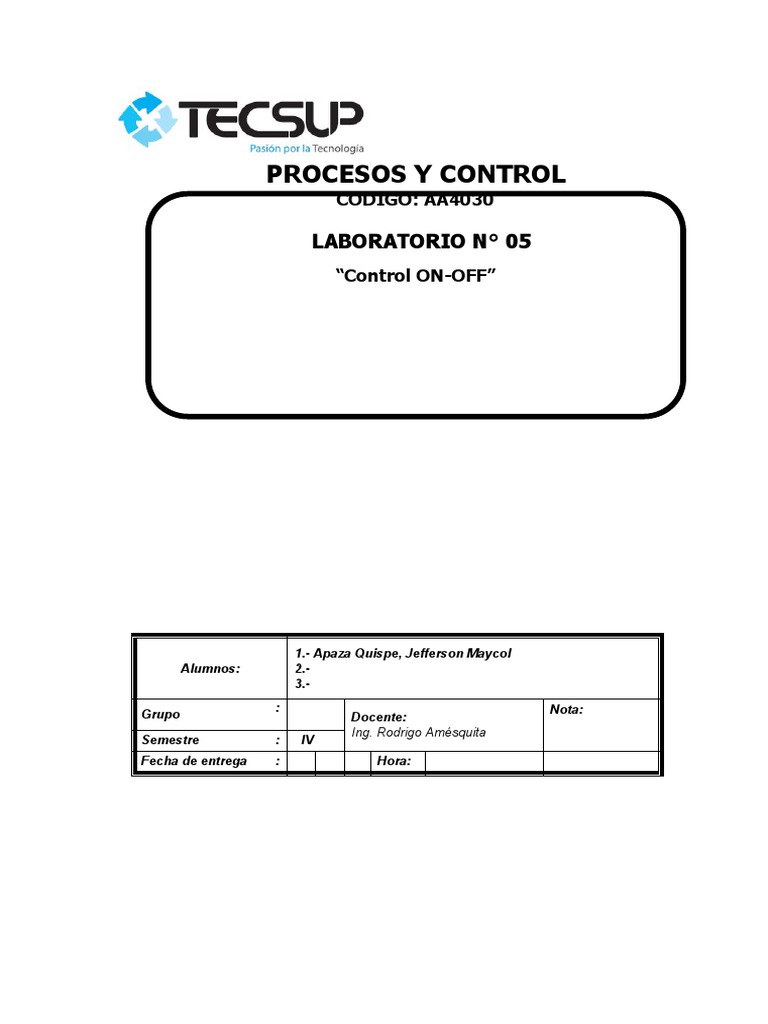 Control ON-OFF con Histeresis | PDF | Oscilación | Histéresis