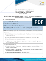 Activity Guide and Evaluation Rubric - Step 1 - Identification of Stakeholder and Environments of Virtual Course.