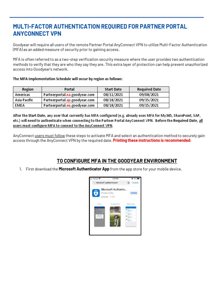 MFA For Partner Portal Instructions | PDF | Authentication | Computer ...