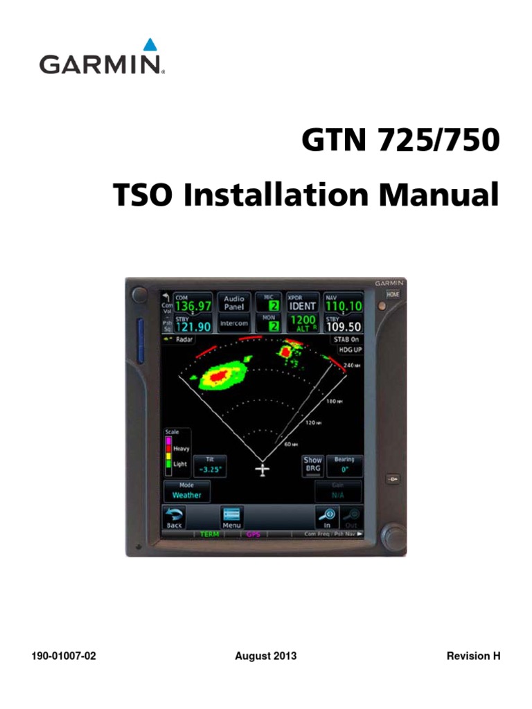 Garmin GTN750 Installation Manual | | Electrical | Instrument Flight Rules