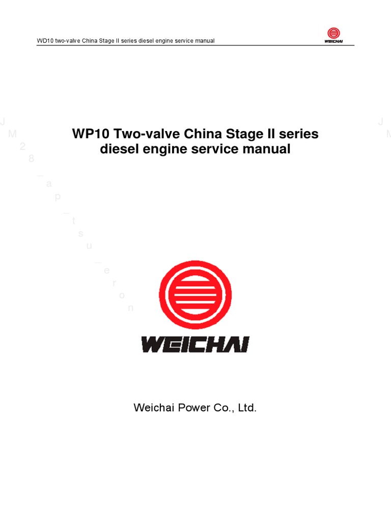 Engine Manual of Weichai | PDF | Diesel Engine | Engines