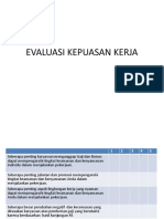 Evaluasi Kepuasan Kerja