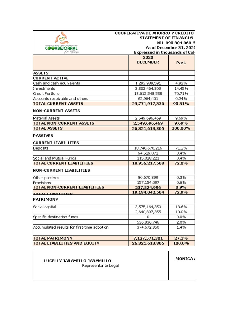 Ejemplo Estos Financieros en Ingles PDF Liability (Financial