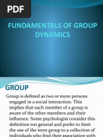 Fondamentals of Group Dynamics (1)