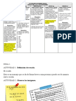 ACTIVIDADES DE PRIMER GRADO Semana 1 Reforzamiento