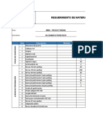 Requerimiento de Aceros de Perforacion