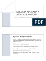 Fisiologia aplicada à atividade motora: metabolismo no exercício