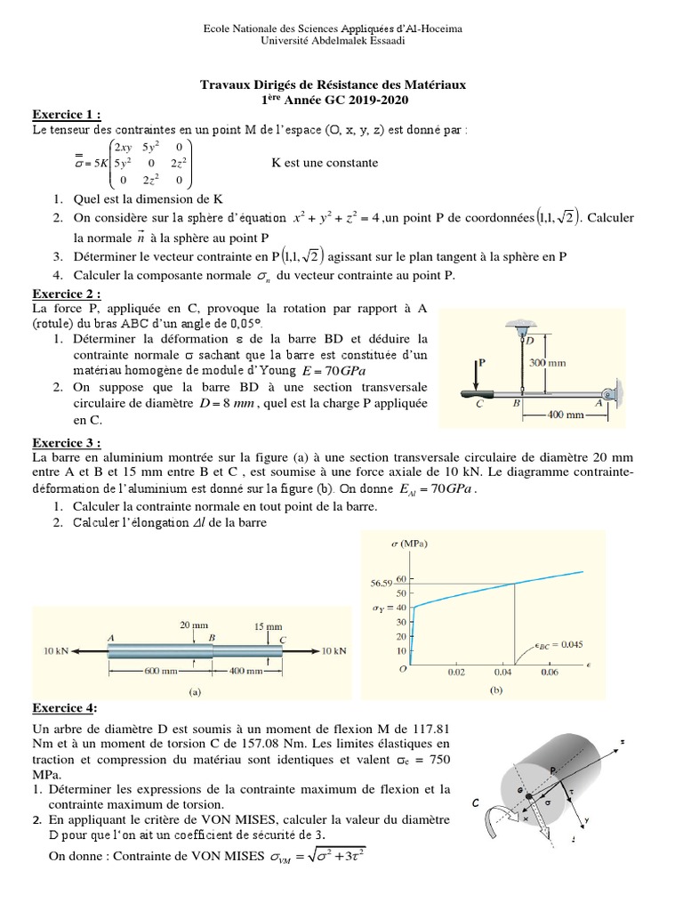TD 2 Correction | PDF | Résistance des matériaux | Chimie