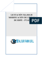 Propuesta Tecnica Ma-010-18 Modificación de Líneas de Hdpe - Ptae