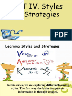 UNIT IV. Styles and Strategies