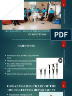 Organisation Chart of The Housekeeping Department: By: Rohit Kumar