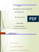 CS6105 Digital Fundamentals and Computer Organization: Be Cse Iii Sem P Batch