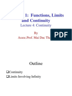 Chapter 1: Functions, Limits and Continuity