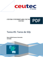 Tarea #5 Tarea de SQL