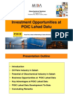 Investment Opportunities at POIC Lahad Datu: Oleochemical Seminar