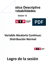 Estadística Descriptiva y Probabilidades: Sesión 13