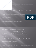 If U and V Are Functions of X Possessing Derivatives of The N Order, Then (Uv) C Uv + C U V + C U V +... + C U V + C U V