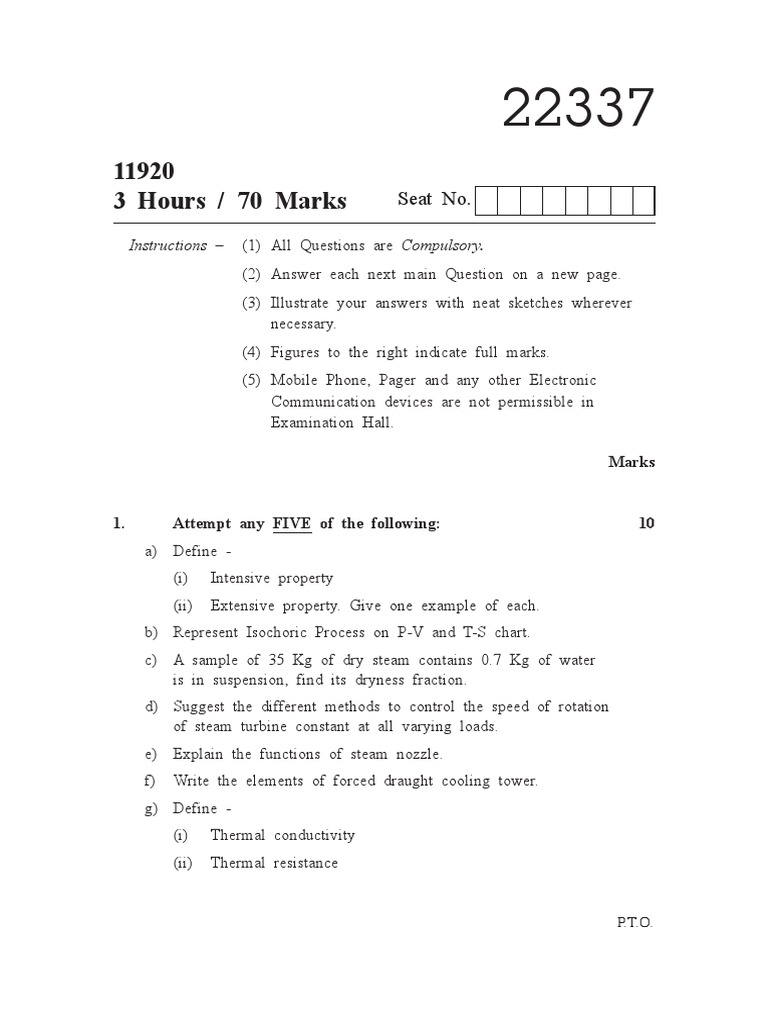 2019 Winter Question Paper (Msbte Study Resources) | PDF | Heat ...