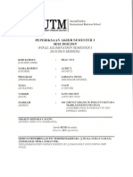 E Perik Saan Akhir Semester I SESI 201812019: (Amination Se 8 019 Ession)