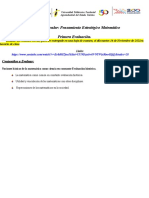 Evaluaciones Pensamiento Estrategico Matematico Evaluacion I Electronica