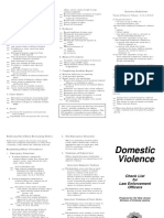 Domestic Violence Checklist Upon Arrival at Scene Statutory Definitions