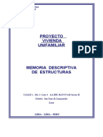 Memoria Descriptiva de Estructuras