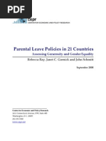 Download Parental Leave Policies in 21 Countries Assessing Generosity and Gender Equality by Center for Economic and Policy Research SN5427460 doc pdf