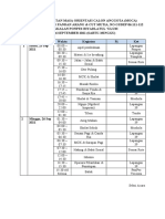 Susunan Kegiatan Masa Orientasi Calon Anggota