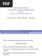 Mathematical Proofs A Transition To Advanced Mathematics: Direct Proof and Proof by Contrapositive