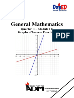 General Mathematics: Quarter 1 - Module 11: Graphs of Inverse Functions