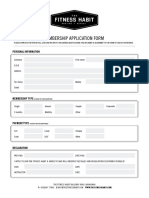 Membership Application Form: Personal Information