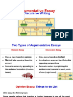 Argumentative Essay: Discursive Writing