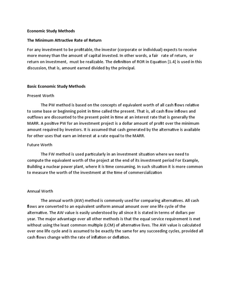 ECO 301 - Economic Study Methods | PDF | Internal Rate Of Return ...