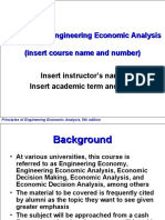 Principles of Engineering Economic Analysis (Insert Course Name and Number) Insert Instructor's Name Insert Academic Term and Year