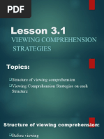 Lesson 3.2 - Viewing Comprehension Strategies