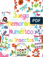 Juego de Memorama Numérico de Insectos by Materiales Educativos para Maestras