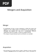 Mergers and Acquisition