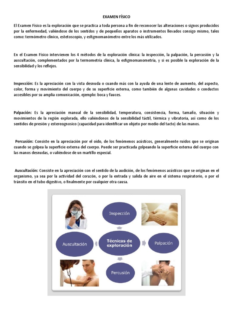 Métodos y Precauciones en Examen Físico | PDF | Anatomía | Anatomía humana