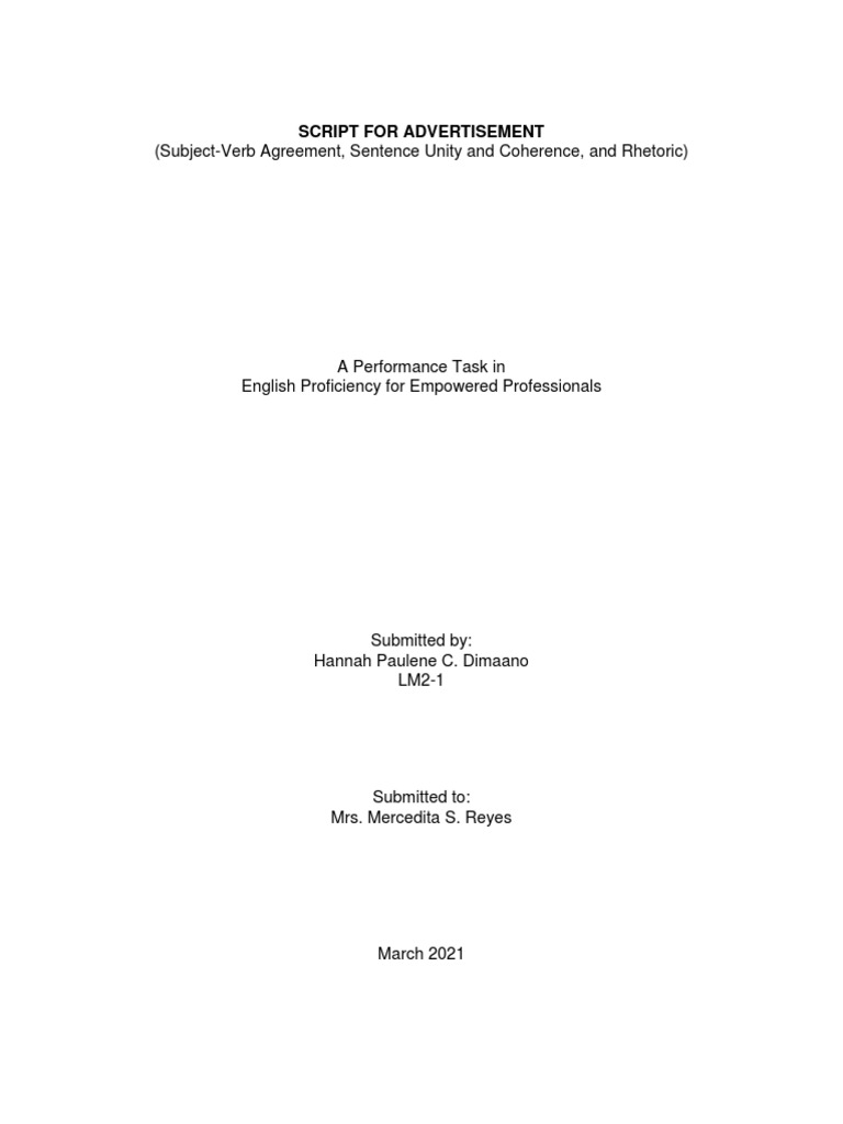 Script For Advertisement | PDF | Government | Justice