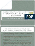 Perumusan Tujuan & Kompetensi