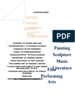 Various Contem Porary Arts: Architectu Re Painting Sculpture Music Literature Film Performing Arts
