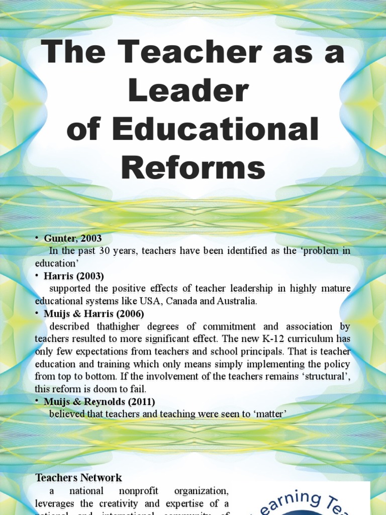 Teacher Leadership in Educational Reform | PDF | Teachers | Leadership