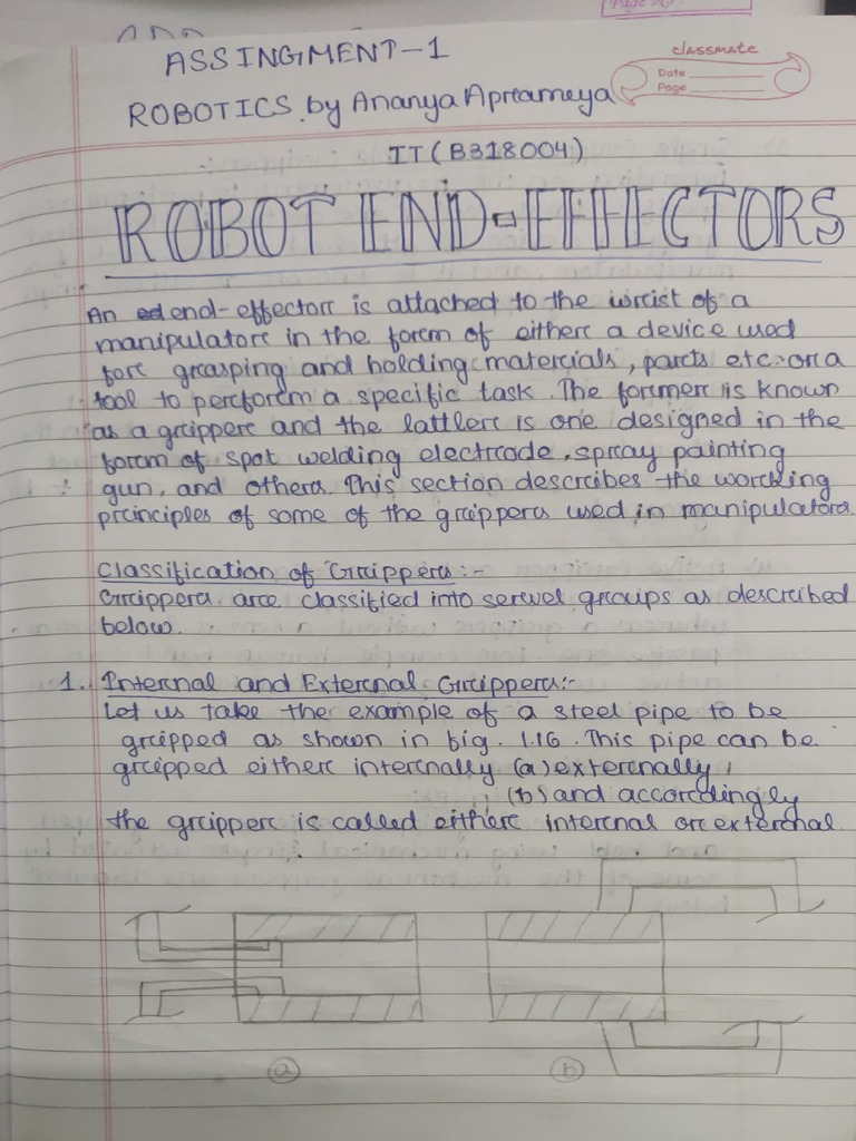 assignment for robotics