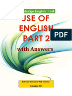 Cambridge English First Use of English Part 2 With Answers